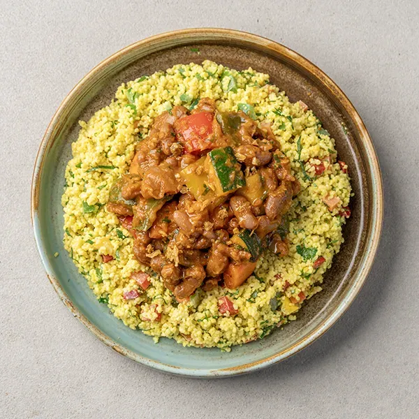 Baked Bean Vegetable Casserole with Couscous