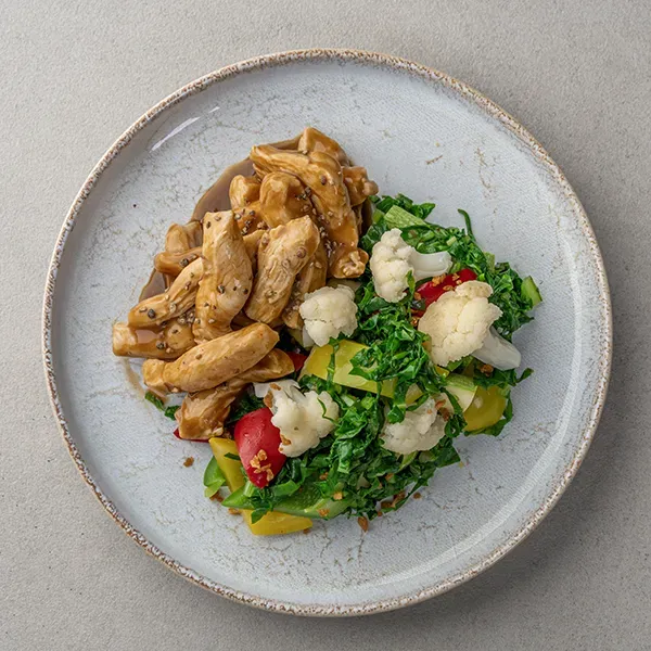 Baked Chicken With Sauteed Spinach Veggies