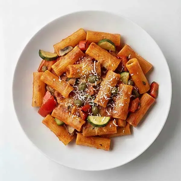 Baked Rigatoni pasta With Rich Tomato sauce