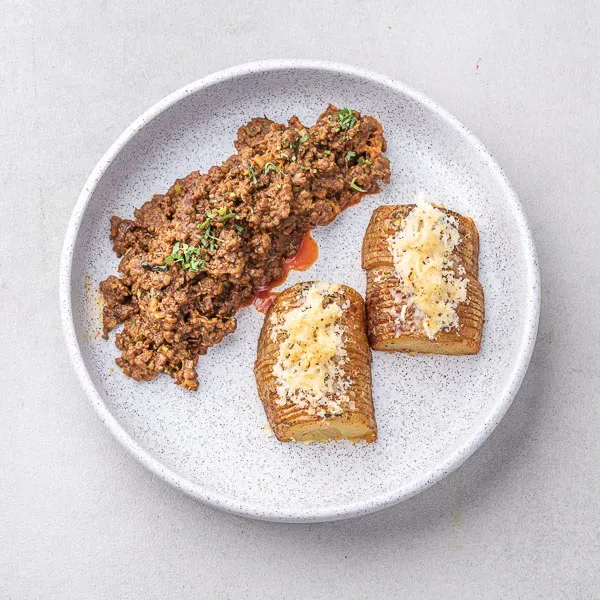 Beef Ala Forno With Cheesy Hasselback