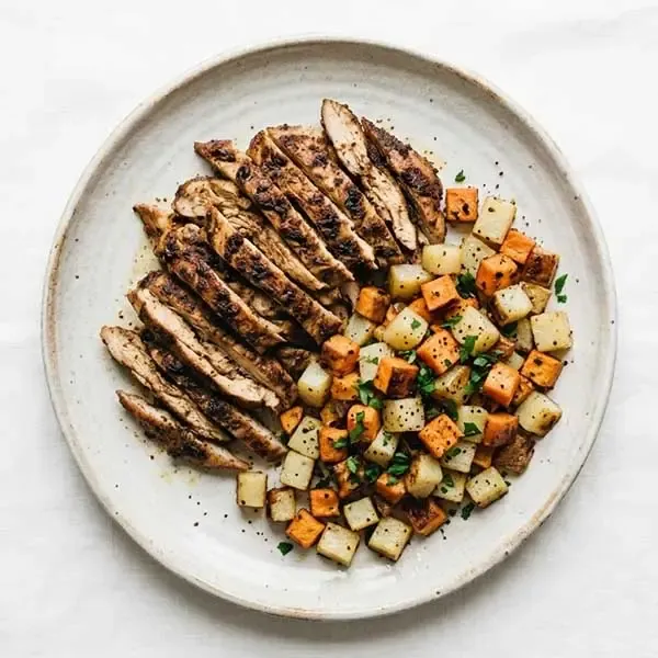 Beirut Roast Chicken With Baked Dual Potatoes
