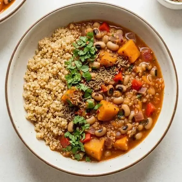 Black-Eyed Pea & Sweet Potato Stew With Quinoa