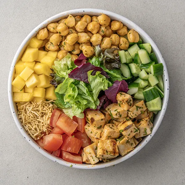 Chicken Chat Salad With And Crunchy Vegetable