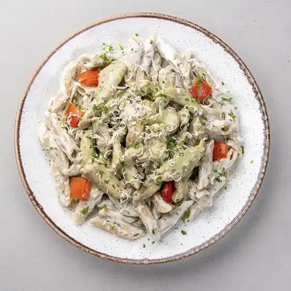 Chicken Pesto With Cherry Tomatoes & Whole Wheat Penne