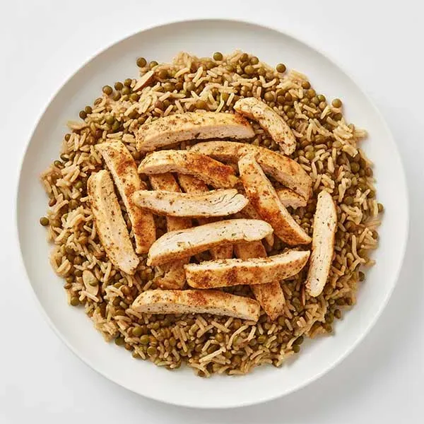 Cinnamon Spiced Chicken With Lentil Pilaf