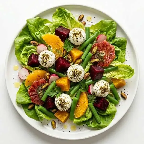 Citrus Beetroot With Zaatar Labneh Salad