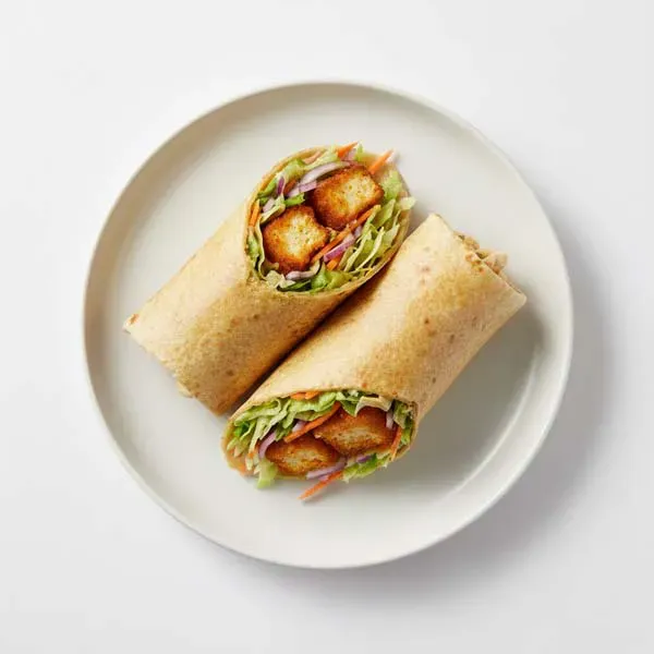 Cottage Cheese Karega Wrap With House Salad
