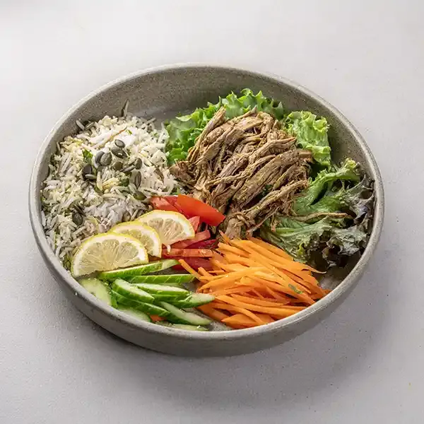 Curried Beef Salad With, Carrots & White Rice Vinegar Dressing