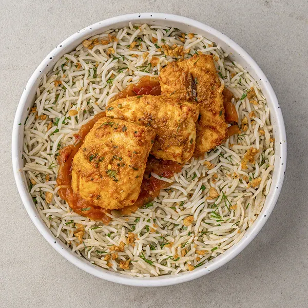 Egyptian Grilled fish with Cumin-Garlic Rice