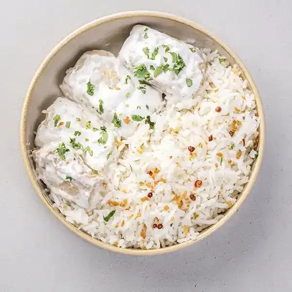 Grilled Fish Steak With Lemon Garlic Rice
