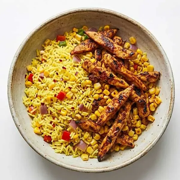 Habanero Roasted Chicken With Golden Corn Rice