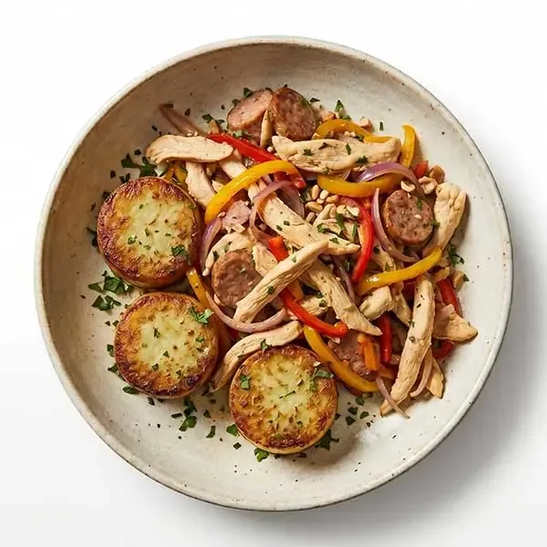Harvest Chicken Gimbuta With Herb-Buttered Potato Fondants