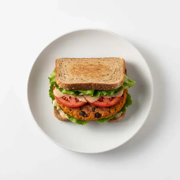 Jamaican Sweet Potato And Black Bean Sandwich