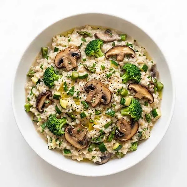 Keto Mushroom Broccoli and Mix Vegetable Risotto