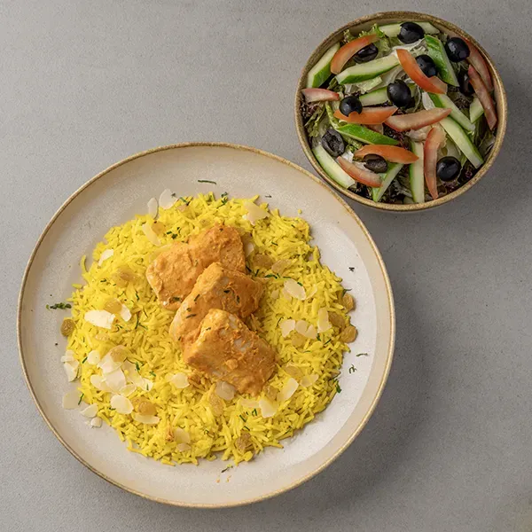 Kuwait Traditional Mutabbaq Samak(fish) With Salata Hara