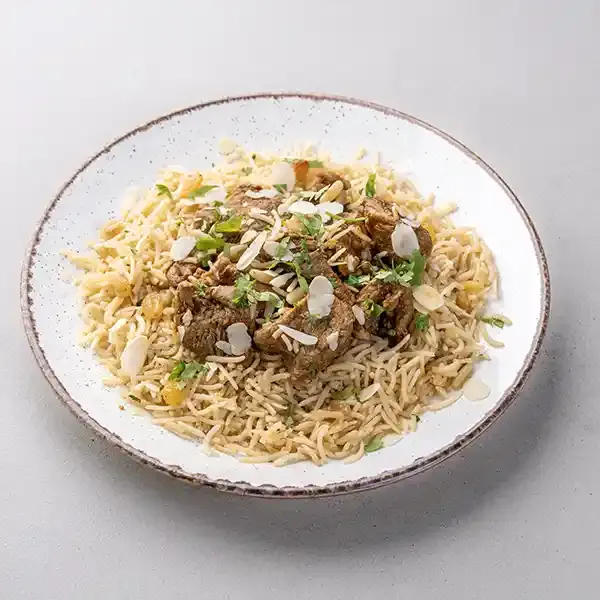 Lamb Ouzi With Oriental Spiced Rice & Roasted Nuts