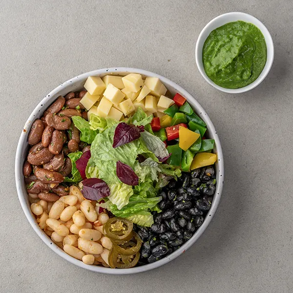 Mexican Mix Bean Salad With Jalapeño Coriander Dressing