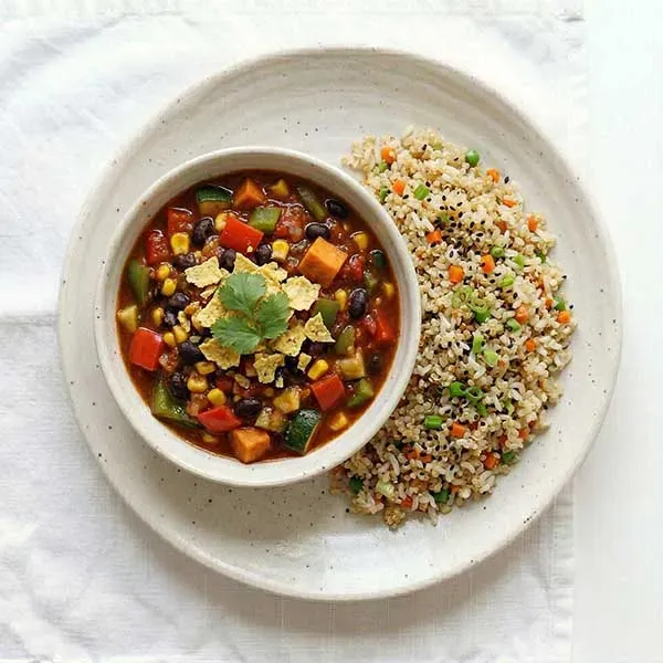 Mixed Veg Chilli & Quinoa Fried Rice