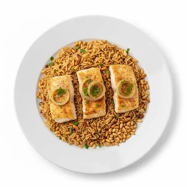 Musanqarah Fish With Pine Seed Rice