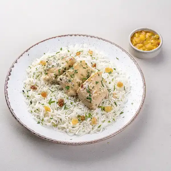 Pan-Seared Fish With Mango Salsa & Cilantro-Lime Rice