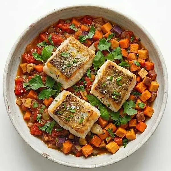 Panko Crusted Fish Curry Bowl with Sweet Corn Rice