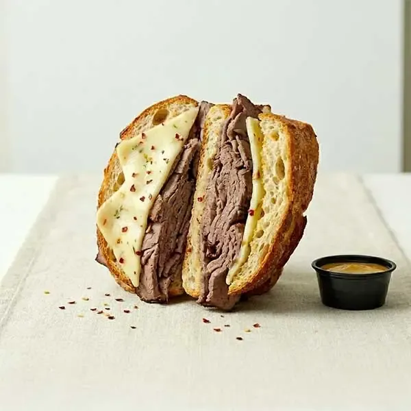 Pepperjack Beef Sandwich With Jalapeno And Caperberries