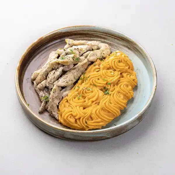 Sage Butter Baked Chicken With Mashed Sweet Potatoes