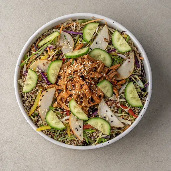 Seared Beef Tataki with Pear, Cucumber& Sesame Quinoa