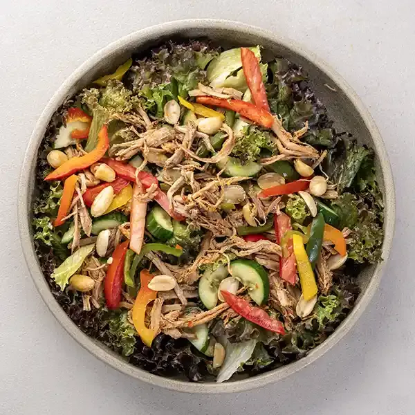 Shredded Beef Vietnamese Salad With Crushed Peanuts & Greens