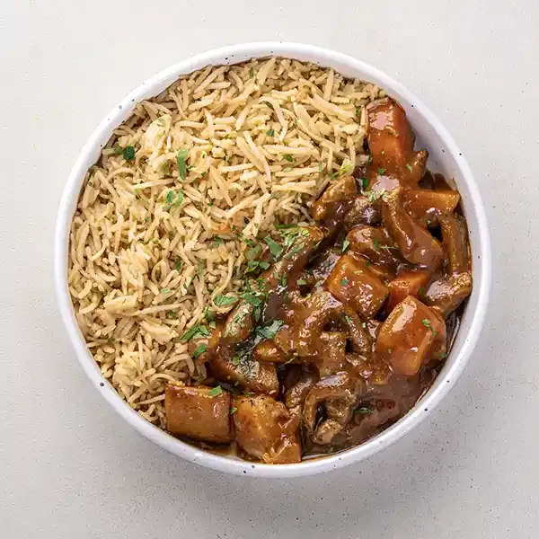 Slow-Cooked Beef Stew With Egyptian Vermicelli Rice