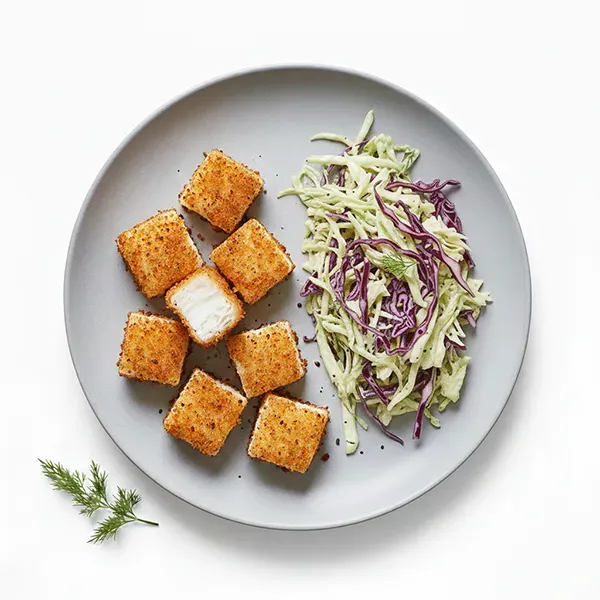 Southern Fried Fish With Dual Cabbage Slaw