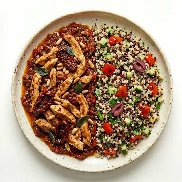 Sundried Tomato Pesto Chicken With Quinoa Mix