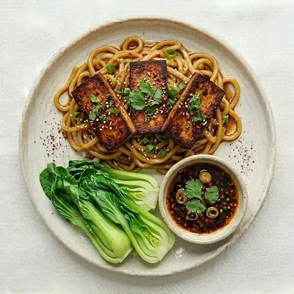 Udon Noodles with Five-Spice Tofu & Bok Choy