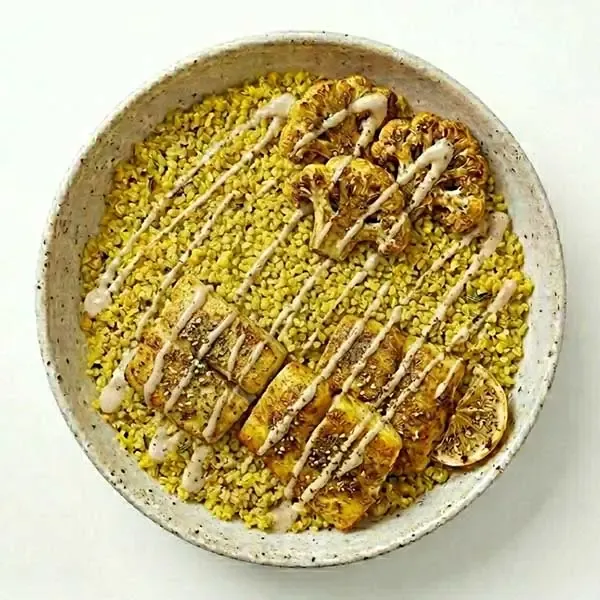 Zaatar Turmeric Fish Bowl With Quinoa And Roasted Cauliflower