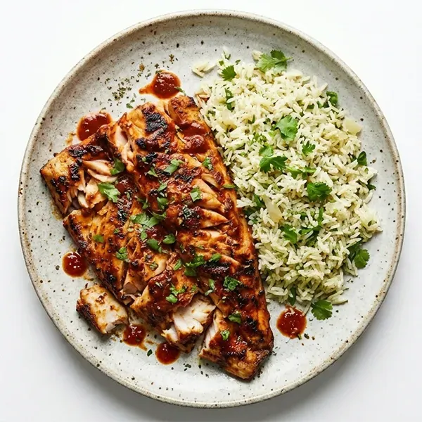 Zarandeado Fish With Coriander Rice